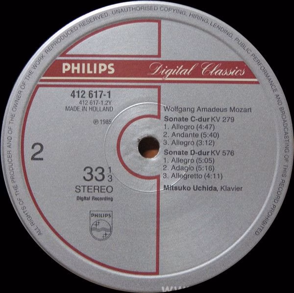 Philips 412 617-1 - Wolfgang Amadeus Mozart, Mitsuko Uchida - 3 - Image 4