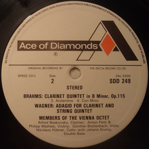 Ace Of Diamonds SDD 249 - Johannes Brahms, Richard Wagner, Mitgl - Image 4