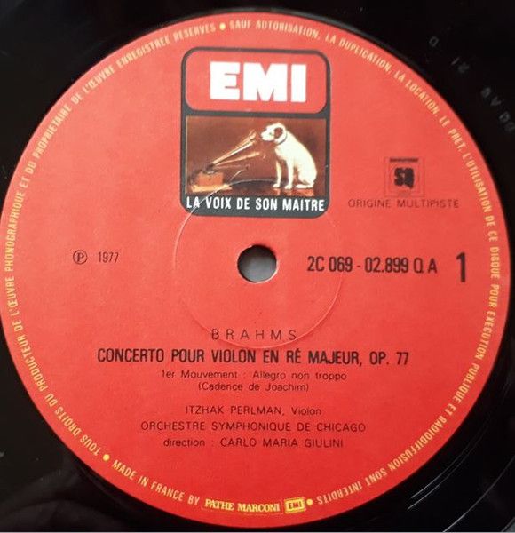 La Voix De Son Maître 2C 069-02899 - Johannes Brahms, Itzhak Per - Image 6