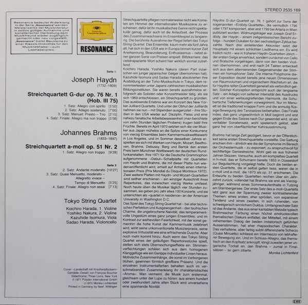 Deutsche Grammophon 2535 169 - Joseph Haydn, Johannes Brahms, To - Image 2