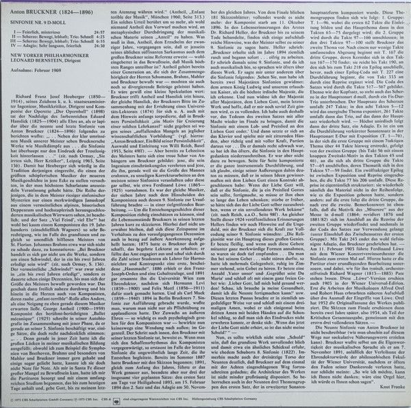 CBS 61 646 - Anton Bruckner, Leonard Bernstein, New York Philhar - Image 2