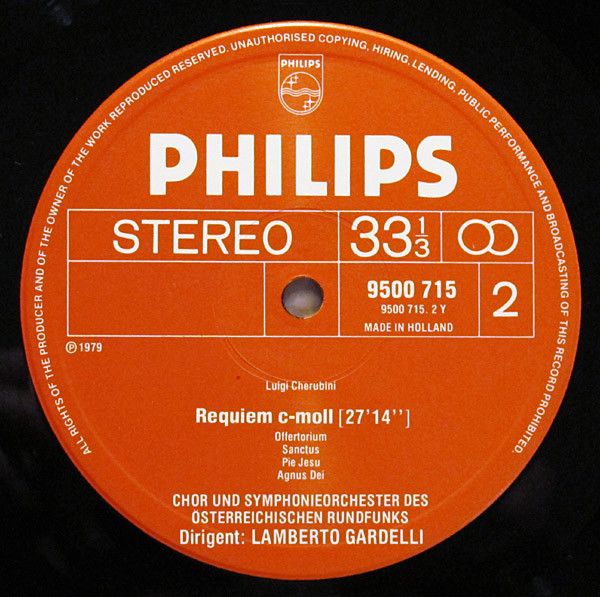 Philips 9500 715 - Luigi Cherubini, ORF Symphonieorchester, ORF- - Image 4