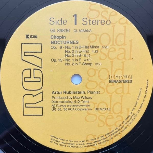 RCA Gold Seal GL 89836 - Frédéric Chopin, Arthur Rubinstein - No - Image 3