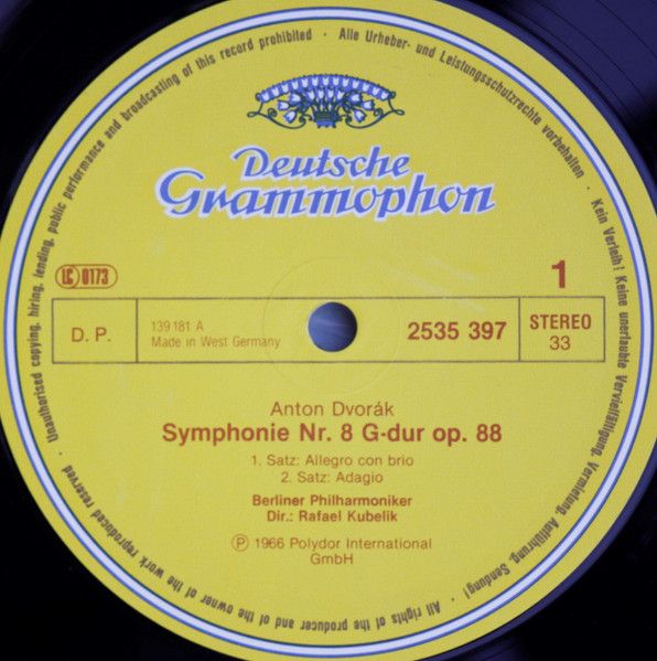 Deutsche Grammophon 2535 397 - Antonín Dvořák, Berliner Philharm - Image 3