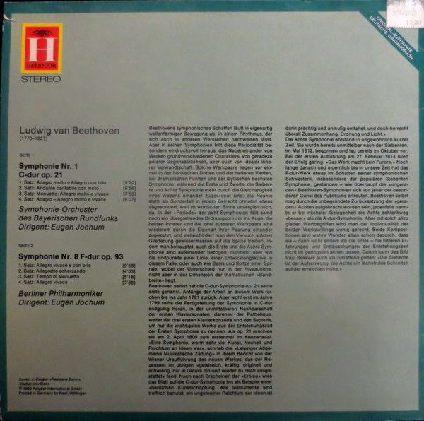 HELIODOR 2548 224 - Ludwig van Beethoven, Symphonie-Orchester De - Image 2