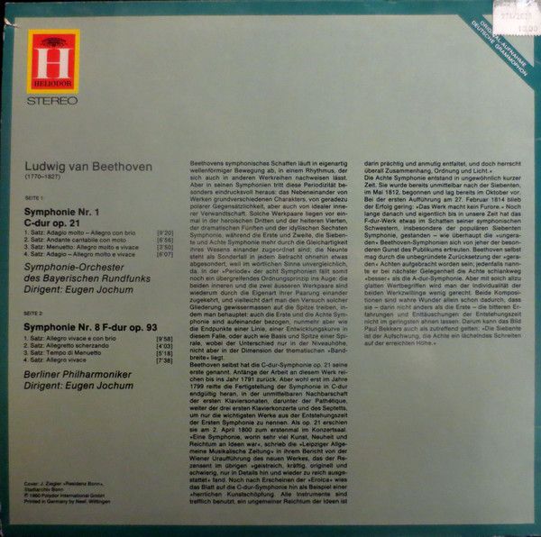 HELIODOR 2548 224 - Ludwig van Beethoven, Symphonie-Orchester De - Image 2