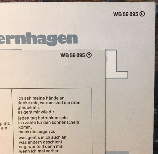 Warner Bros. Records WB 56 095 - Marius Müller-Westernhagen - Da - Image 8