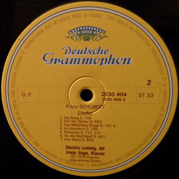 Deutsche Grammophon 2530 404 - Franz Schubert, Christa Ludwig, I - Image 6