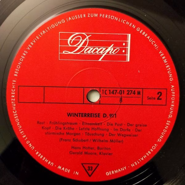 Dacapo 1C 147-01 274/75 M - Franz Schubert, Hans Hotter, Gerald - Image 6