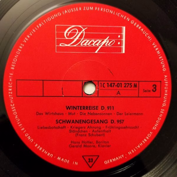 Dacapo 1C 147-01 274/75 M - Franz Schubert, Hans Hotter, Gerald - Image 7
