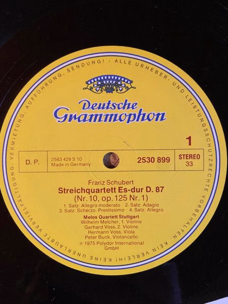 Deutsche Grammophon 2530 899 - Franz Schubert, Melos Quartett - - Image 3