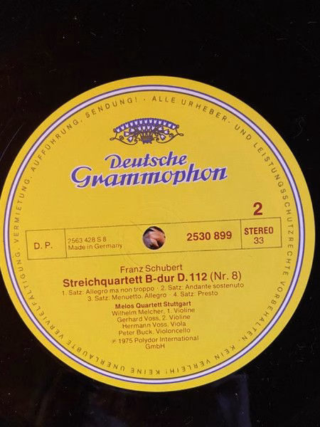 Deutsche Grammophon 2530 899 - Franz Schubert, Melos Quartett - - Image 4