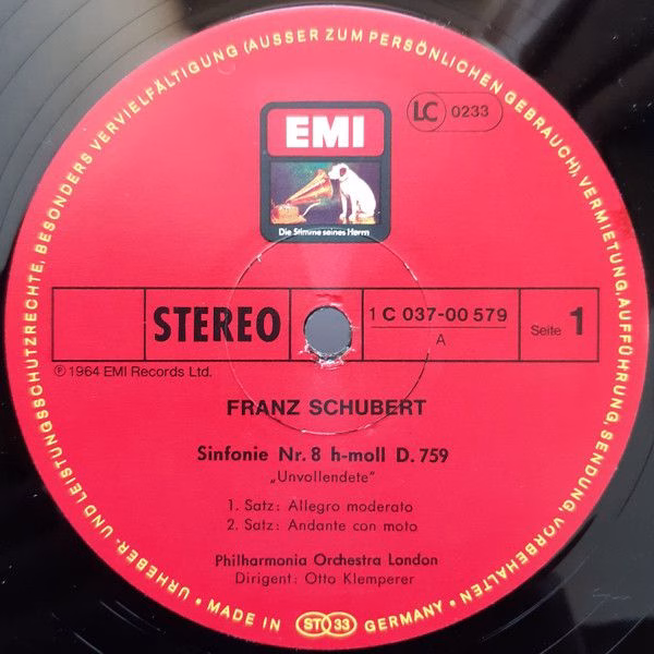 His Master's Voice 1C 037-00 579 - Franz Schubert, Philharmonia - Image 3