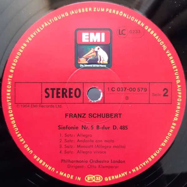 His Master's Voice 1C 037-00 579 - Franz Schubert, Philharmonia - Image 4
