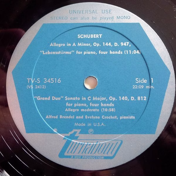 Turnabout TV-S 34516 - Franz Schubert, Alfred Brendel, Evelyne C - Image 3