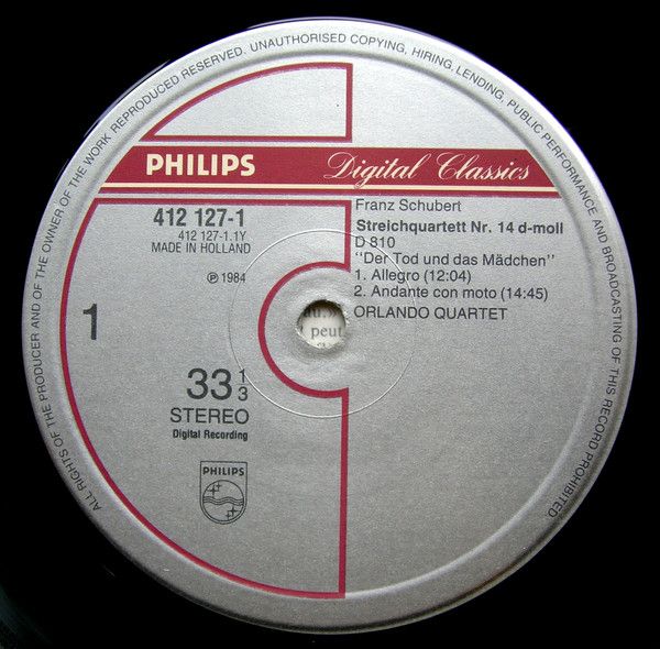 Philips 412 127-1 - Franz Schubert, Orlando Quartet - String Qua - Image 4
