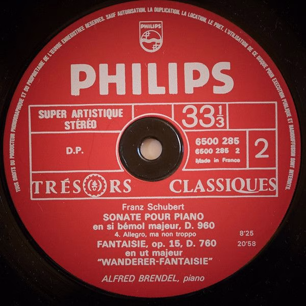 Philips 6500 285 - Franz Schubert, Alfred Brendel - Sonate En Si - Image 5