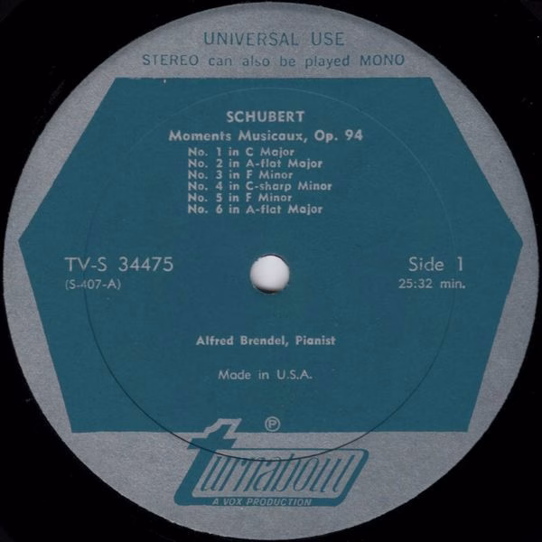 Turnabout TV-S 34 475 - Franz Schubert, Alfred Brendel - Moments - Image 2