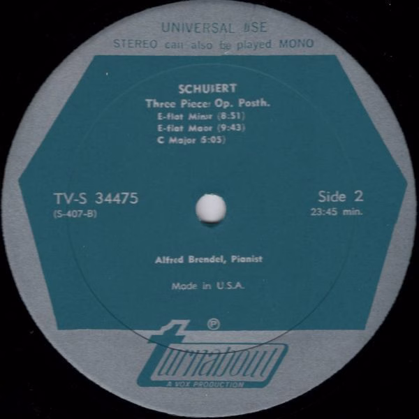 Turnabout TV-S 34 475 - Franz Schubert, Alfred Brendel - Moments - Image 3