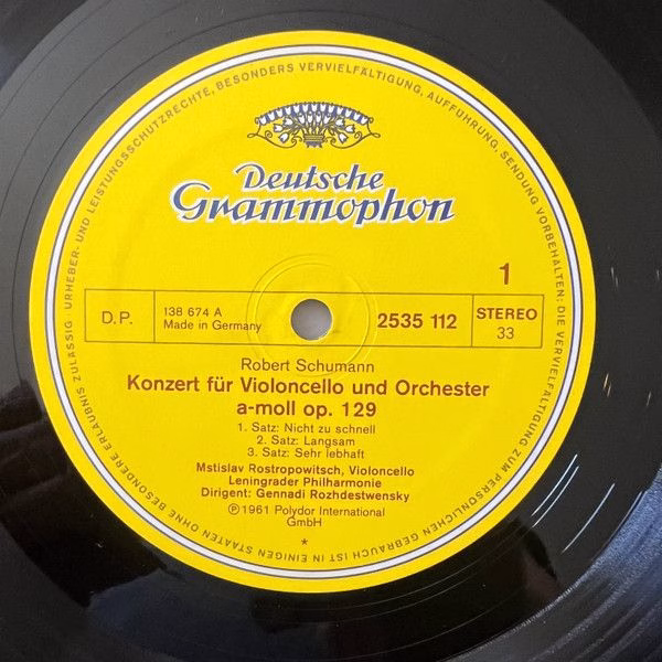 Deutsche Grammophon 2535 112 - Robert Schumann, Pyotr Ilyich Tch - Image 3