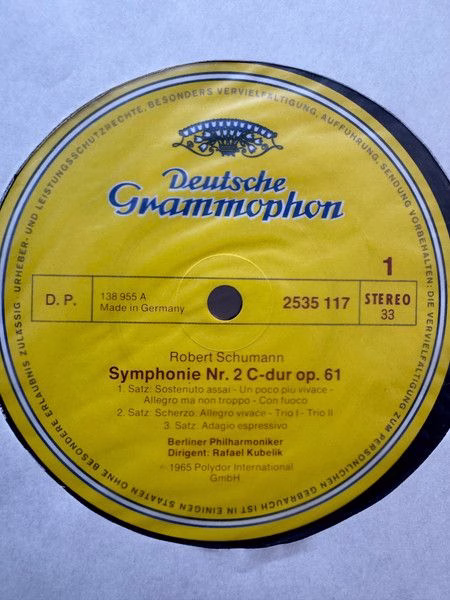 Deutsche Grammophon 2535 117 - Robert Schumann, Berliner Philhar - Image 3