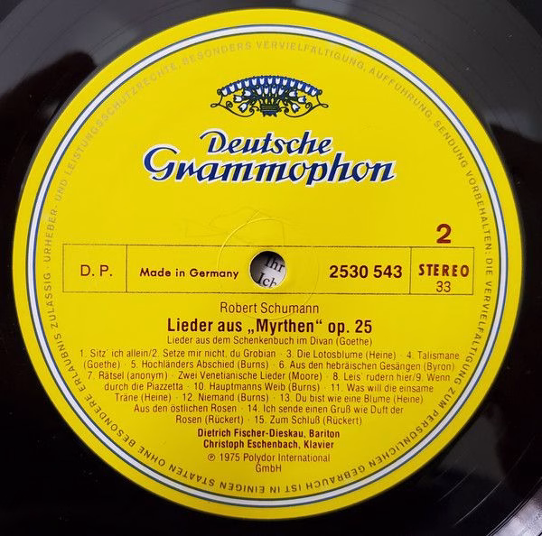 Deutsche Grammophon 2530 543 - Robert Schumann, Dietrich Fischer - Image 5