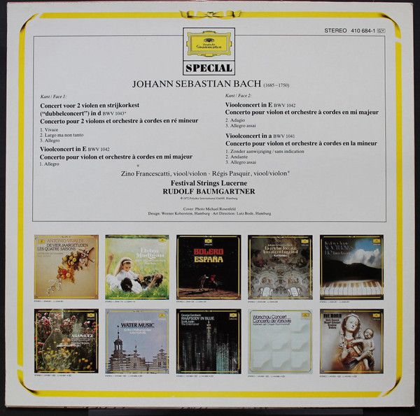 Deutsche Grammophon 410 684-1 - Johann Sebastian Bach - Die 3 Vi - Image 2