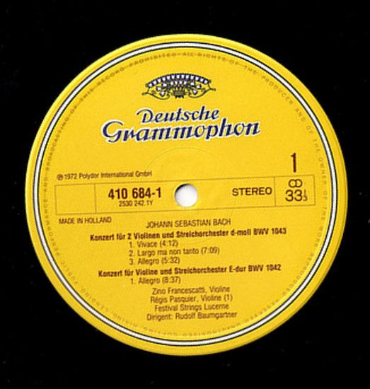 Deutsche Grammophon 410 684-1 - Johann Sebastian Bach - Die 3 Vi - Image 3