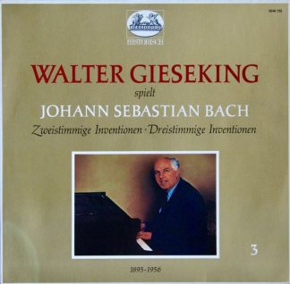 HELIODOR 2548 732 - Walter Gieseking, Johann Sebastian Bach - Zw