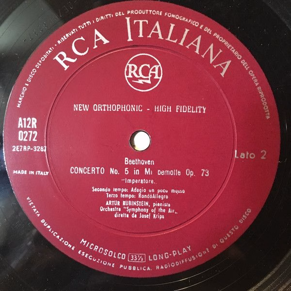 RCA Italiana A12R 0272 - Ludwig van Beethoven, Arthur Rubinstein - Image 4