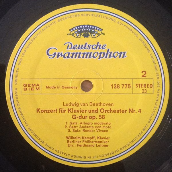 Deutsche Grammophon 138 775 - Ludwig Van Beethoven, Wilhelm Kemp - Image 4