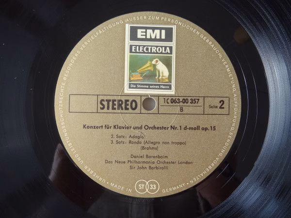 EMI Electrola 1C 063-00 357 - Johannes Brahms, Daniel Barenboim, - Image 5