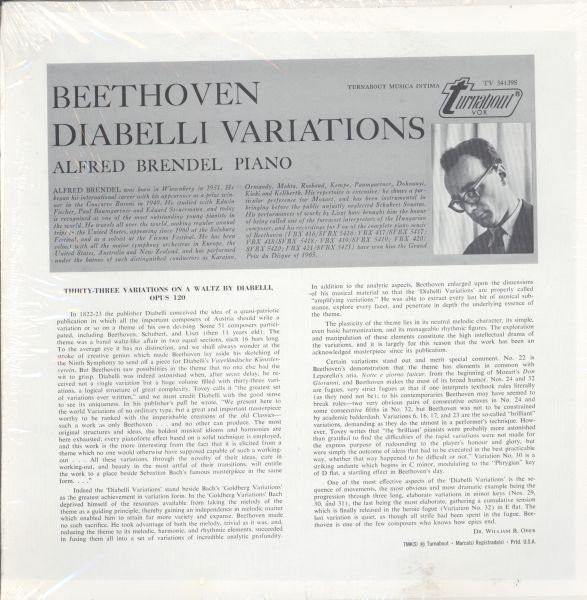 Turnabout TV 34139S - Ludwig Van Beethoven, Alfred Brendel - Dia - Image 2
