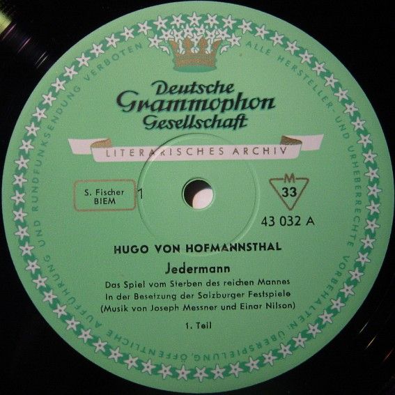 Deutsche Grammophon 43 032 - Hugo Von Hofmannsthal - Jedermann - - Image 3
