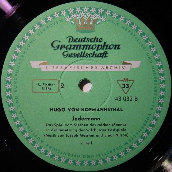 Deutsche Grammophon 43 032 - Hugo Von Hofmannsthal - Jedermann - - Image 4