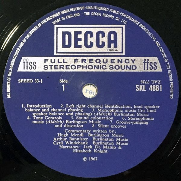 DECCA SKL 4861 - No Artist - How To Give Yourself A Stereo Check - Image 3