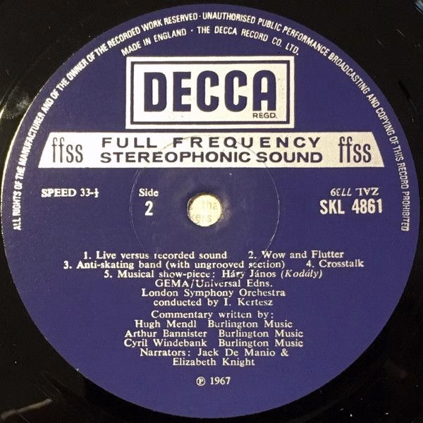 DECCA SKL 4861 - No Artist - How To Give Yourself A Stereo Check - Image 4