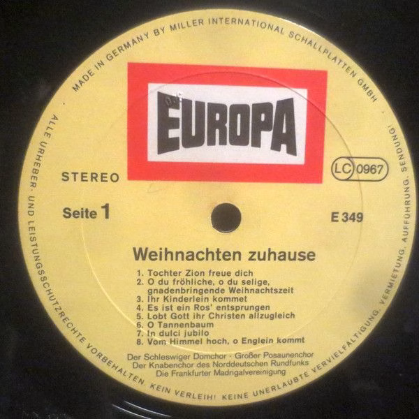 Europa E 349 - Various - Weihnachten Zuhause - Image 3