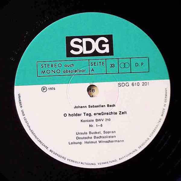 SDG 610 201 - Johann Sebastian Bach, Ursula Buckel, Deutsche Bac - Image 3