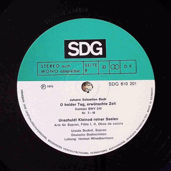 SDG 610 201 - Johann Sebastian Bach, Ursula Buckel, Deutsche Bac - Image 4