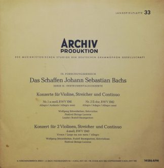 Archiv Produktion 14 086 APM - Johann Sebastian Bach, Wolfgang S
