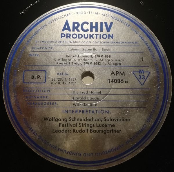 Archiv Produktion 14 086 APM - Johann Sebastian Bach, Wolfgang S - Image 3