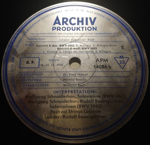 Archiv Produktion 14 086 APM - Johann Sebastian Bach, Wolfgang S - Image 4