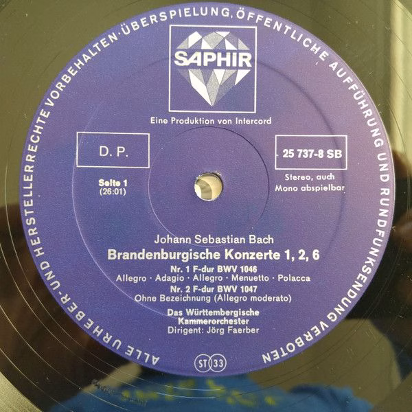 Saphir 25 737-8 SB - Johann Sebastian Bach, Württembergisches Ka - Image 3