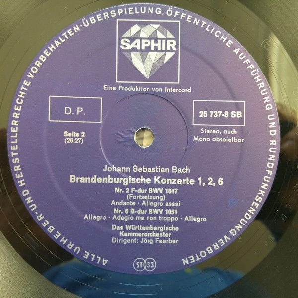 Saphir 25 737-8 SB - Johann Sebastian Bach, Württembergisches Ka - Image 4
