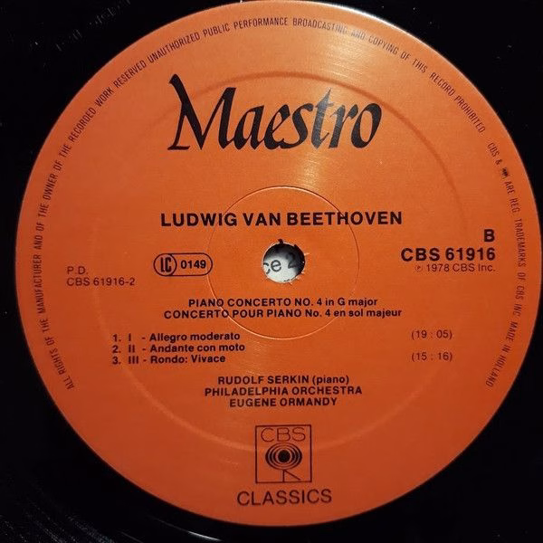 CBS 61916 - Ludwig van Beethoven, Rudolf Serkin, The Philadelphi - Image 4