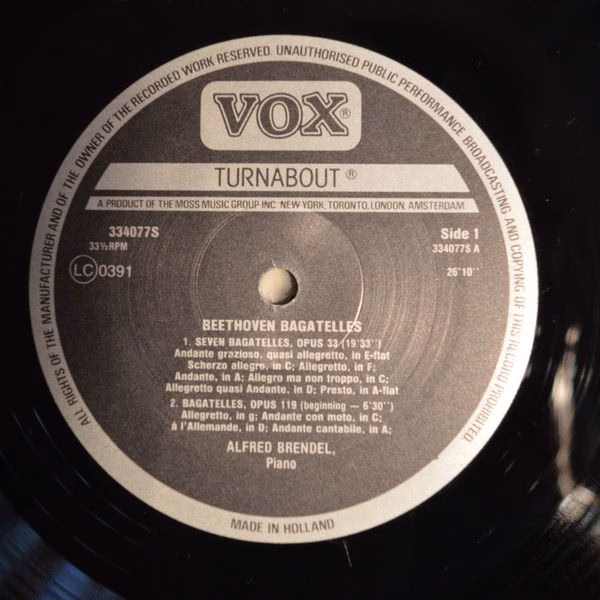 VOX (6) TV 334 077 - Ludwig Van Beethoven, Alfred Brendel - Baga - Image 3