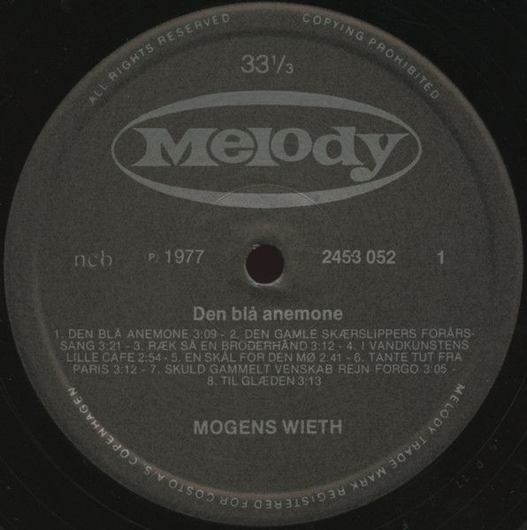 Melody (2) 2453 052 - Mogens Wieth - Den Blå Anemone - Image 3