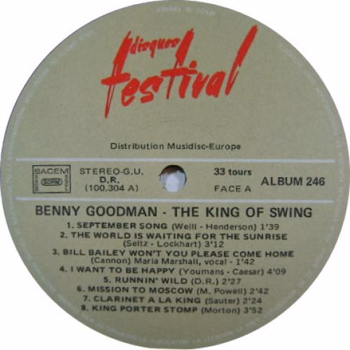 Disques Festival ALBUM 246 - Benny Goodman - The King Of Swing ( - Image 3