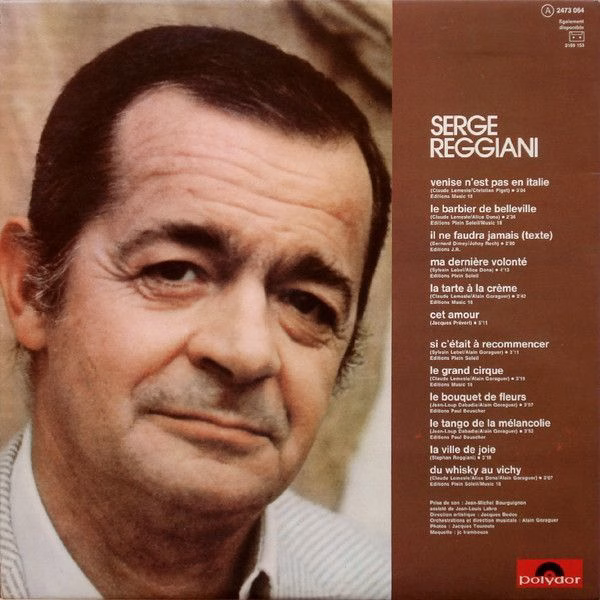 Polydor 2473 064 - Serge Reggiani - Serge Reggiani - Image 4